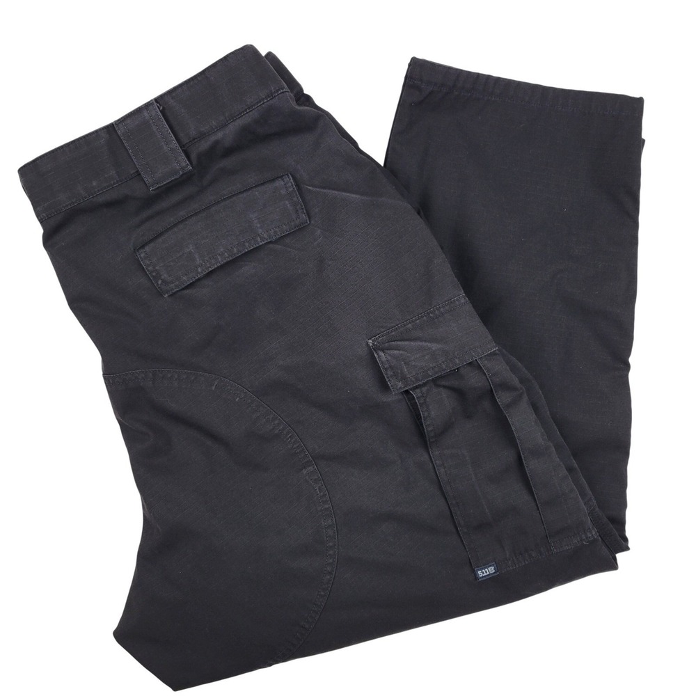 5.11 Tactical Taclite TDU Pants Mens 3XL Short 44x30 Black Cargo Rip Stop 74280‎